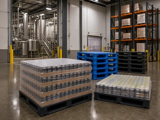 Manufacturing facility with palletized finished goods